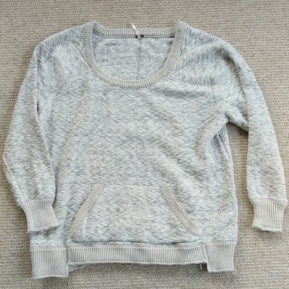 Cozy Grey Free People Sweater - L